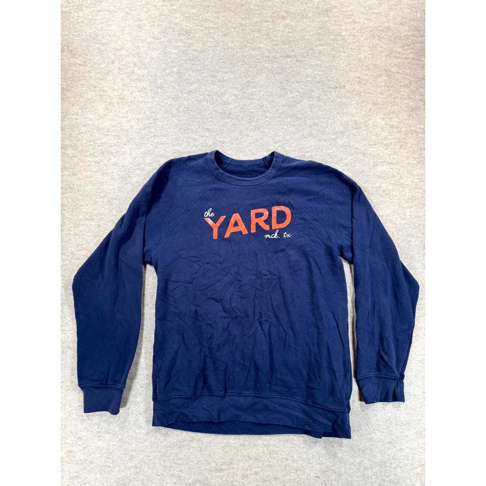 The Yard Sweatshirt Mens Blue Crewneck Long Sleeve Fleece Lined Casual Pullover